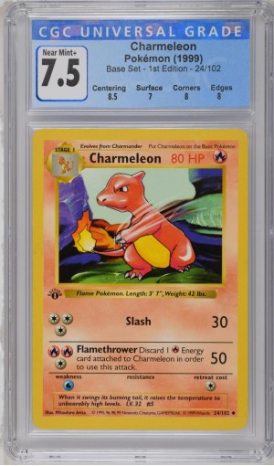 Charmeleon #24/102 - Base Set - 1st Edition - CGC 7.5