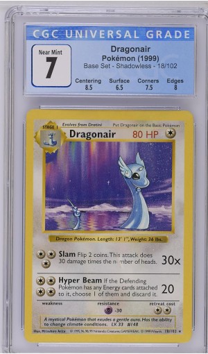 Dragonair #18/102 - Base Set - Shadowless - CGC 7.0