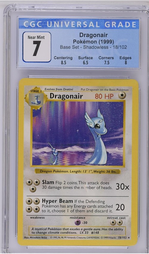 Dragonair #18/102 - Base Set - Shadowless - CGC 7.0 Dragonair #18/102 - Base Set - Shadowless - CGC 7.0
