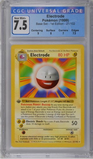 Electrode #21/102 - Base Set - 1st Edition - CGC 7.5