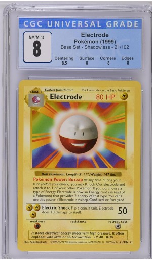Electrode #21/102 - Base Set - Shadowless - CGC 8.0