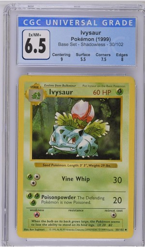 Ivysaur #30/102 - Base Set - Shadowless - CGC 6.5