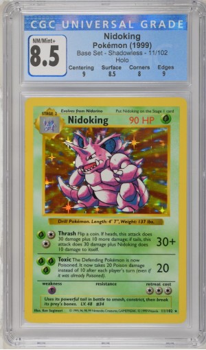 Nidoking #11/102 - Base Set - Shadowless - CGC 8.5 Nidoking #11/102 - Base Set - Shadowless - CGC 8.5